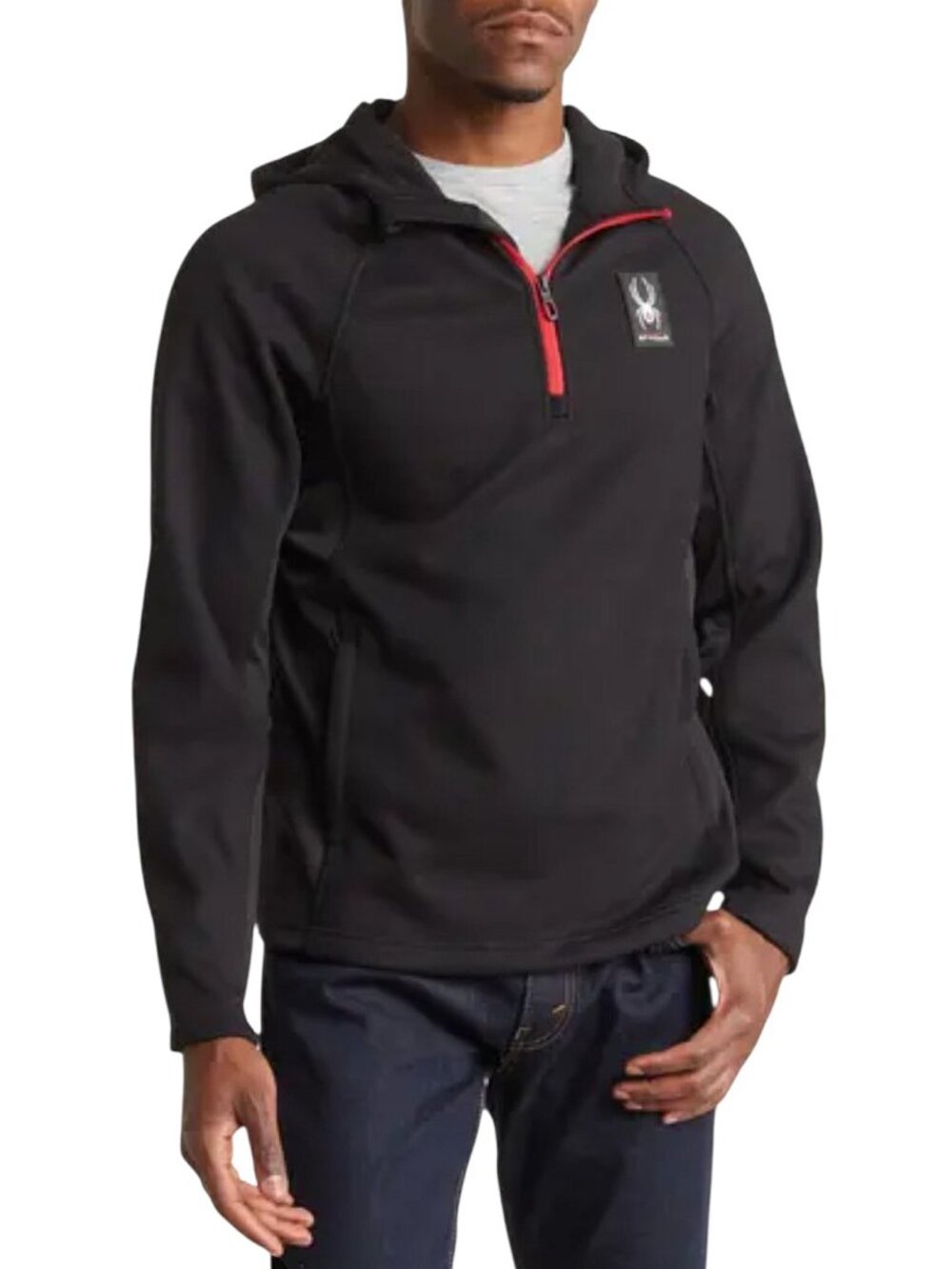 Spyder NWT Boundless Half Zip Fleece Hoodie Performance Pullover Adventure Men L